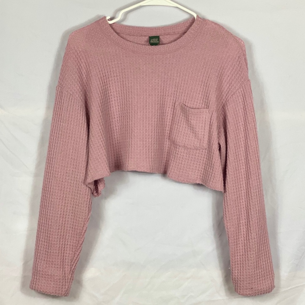 Wild Fable Micro-Waffle Crop Sweater